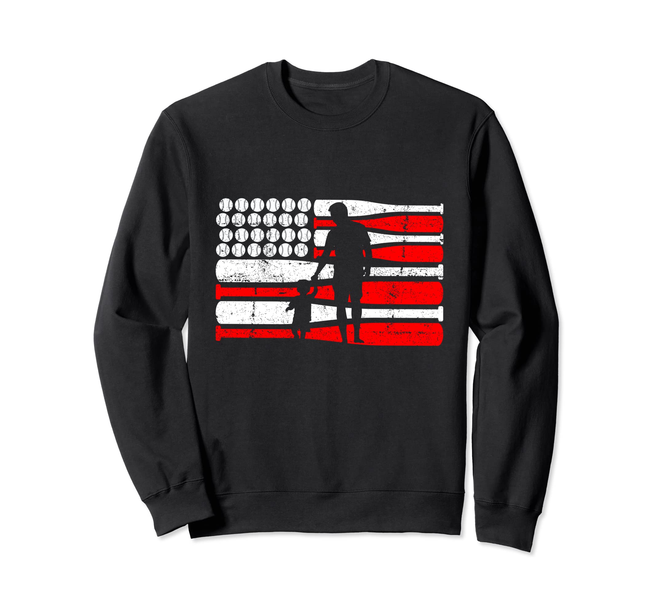 American Baseball Dad Son Sweatshirt - Novelty Apparel Unisex - T-Shirt, Sweatshirt, Hoodie