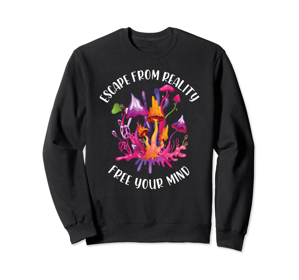 Magic Mushrooms Psychedelic Trip Sweatshirt - Novelty Apparel Unisex - T-Shirt, Sweatshirt, Hoodie