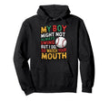 My Might Not Always Swing Baseball Mom Hoodie - Trendy Graphic for Adults - T-Shirt, Sweatshirt, Hoodie