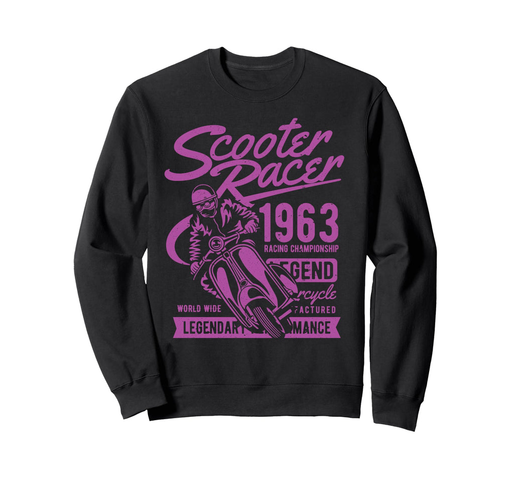 Scooter Racer Distressed Sweatshirt - Unique Graphic Men Women - T-Shirt, Sweatshirt, Hoodie