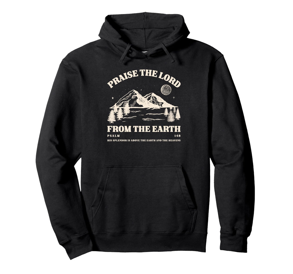 Boho Christian Fall Camping Psalm Hoodie - Novelty Apparel for Adults - T-Shirt, Sweatshirt, Hoodie