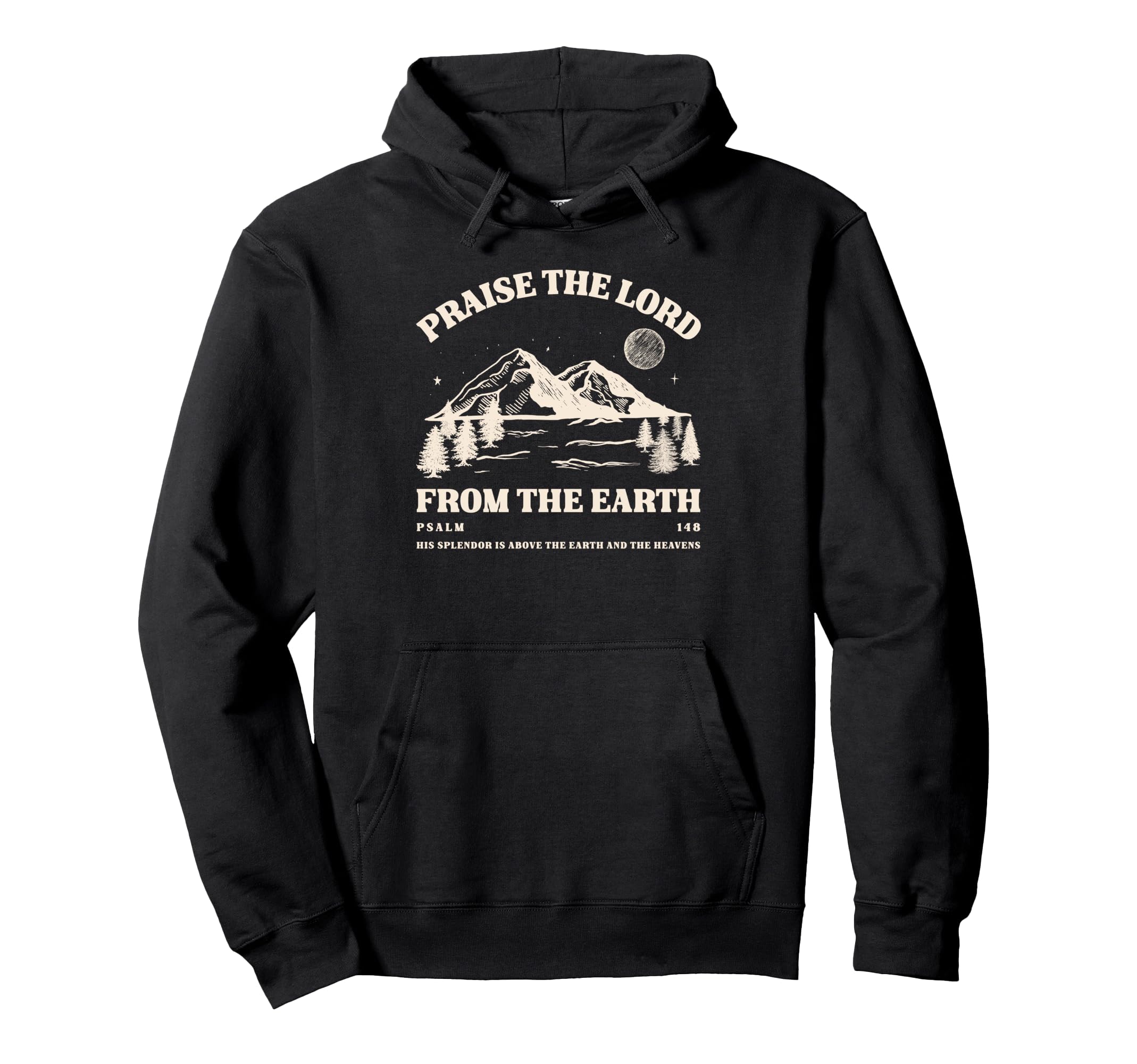 Boho Christian Fall Camping Psalm Hoodie - Novelty Apparel for Adults - T-Shirt, Sweatshirt, Hoodie