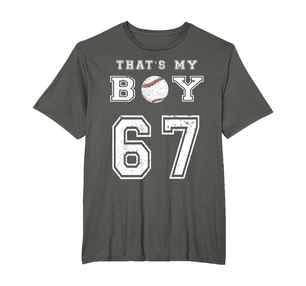 Thats My Baseball 67 Jersey Number T-Shirt - Novelty Apparel for Adults - T-Shirt, Sweatshirt, Hoodie