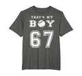 Thats My Baseball 67 Jersey Number T-Shirt - Novelty Apparel for Adults - T-Shirt, Sweatshirt, Hoodie