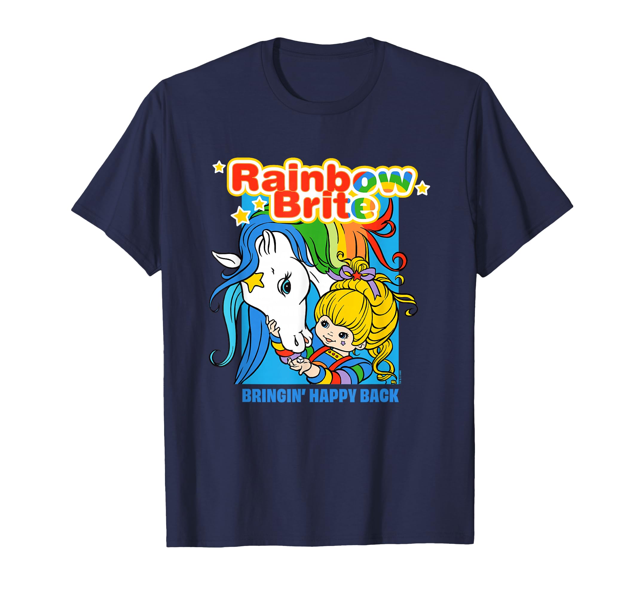 Rainbow Brite Bringin Happy Back Colorful T-Shirt - Novelty Apparel Unisex - T-Shirt, Sweatshirt, Hoodie