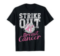Strike Out Breast Cancer Baseball T-Shirt - Fun Novelty Design Men Women - T-Shirt, Sweatshirt, Hoodie