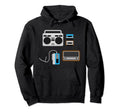 Music Radio Boombox Cassette Tape Listen T-Shirt - Graphic Print Unisex - T-Shirt, Sweatshirt, Hoodie
