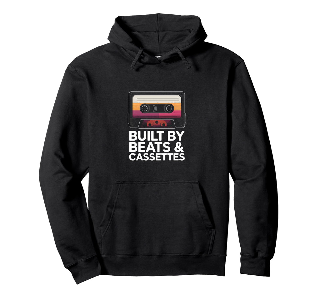 Built Beats And Cassettes Music Tape Hoodie - Novelty Apparel for Adults - T-Shirt, Sweatshirt, Hoodie