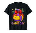 Volleyball Game Day Mom Purple T-Shirt - Custom Art Print Unisex - T-Shirt, Sweatshirt, Hoodie