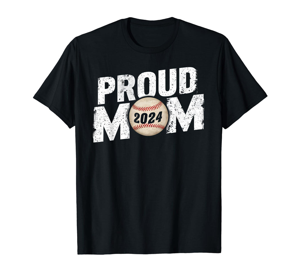 Proud Mama Mom 2024 Senior Baseball T-Shirt - Minimalist Print Men Women - T-Shirt, Sweatshirt, Hoodie