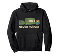 Never Forget Vhs Cassette Tape Floppy Hoodie - Streetwear Style for Adults - T-Shirt, Sweatshirt, Hoodie