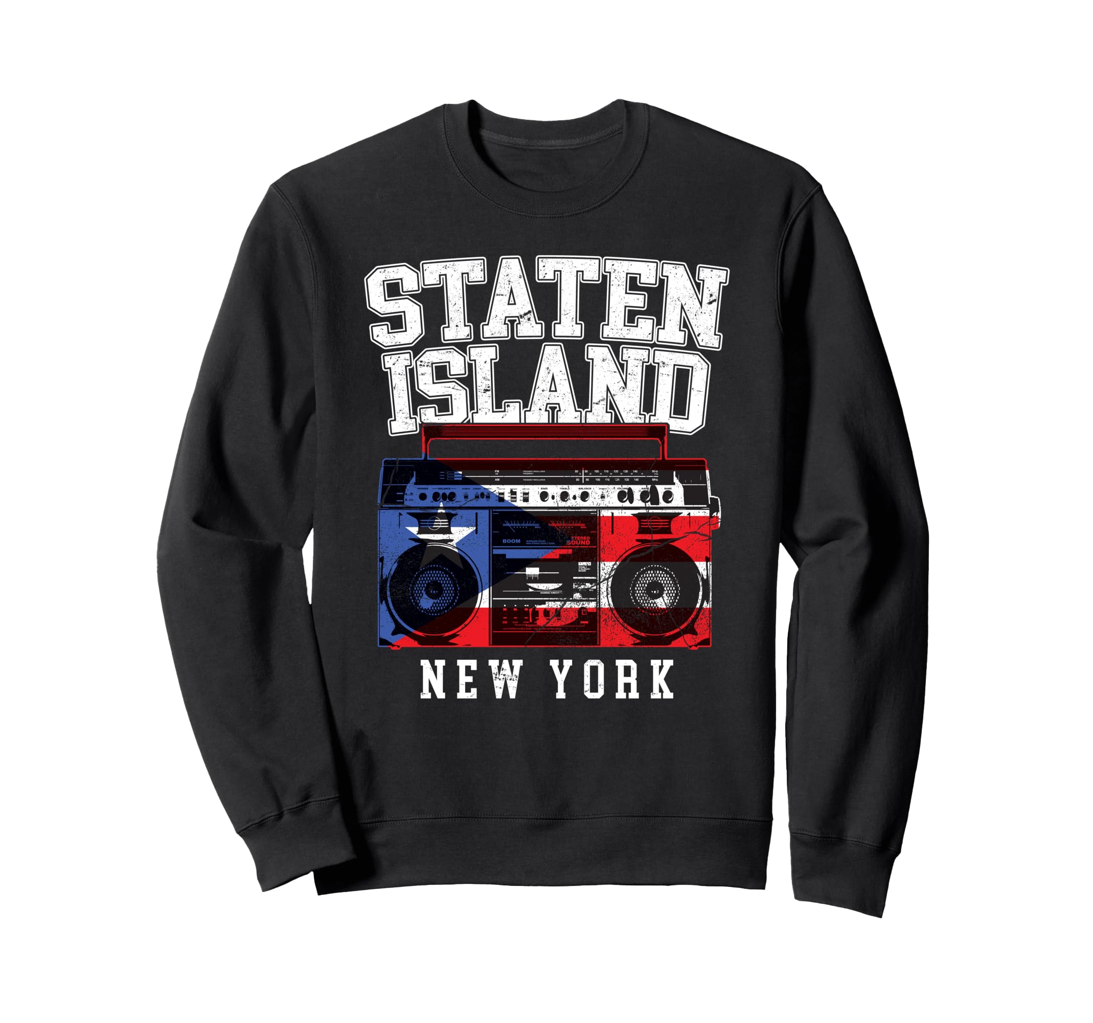 Staten Island New York Nyc Boombox Sweatshirt - Novelty Apparel Men Women - T-Shirt, Sweatshirt, Hoodie