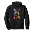 Skeleton Playing Guitar Rock And Hoodie - Casual Everyday Wear for Adults - T-Shirt, Sweatshirt, Hoodie