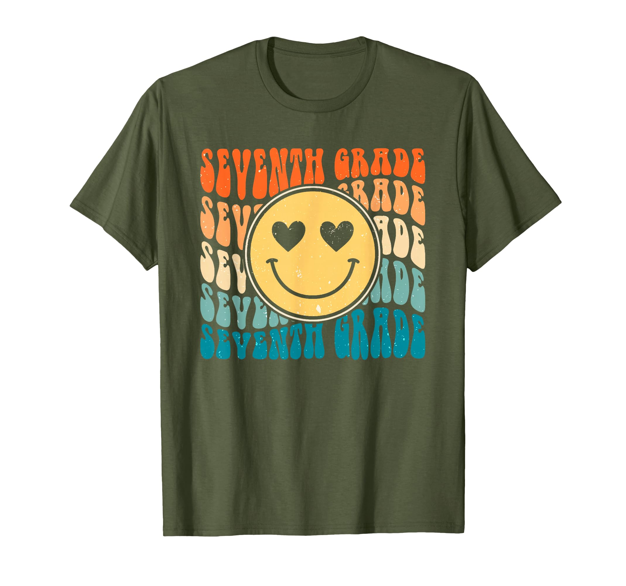 Boho Groovy Smile 7Th Seventh T-Shirt - Casual Everyday Wear for Adults - T-Shirt, Sweatshirt, Hoodie