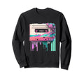 Vaperwave Aesthetic Glitch Cassette Sweatshirt - Fun Novelty Design Unisex - T-Shirt, Sweatshirt, Hoodie