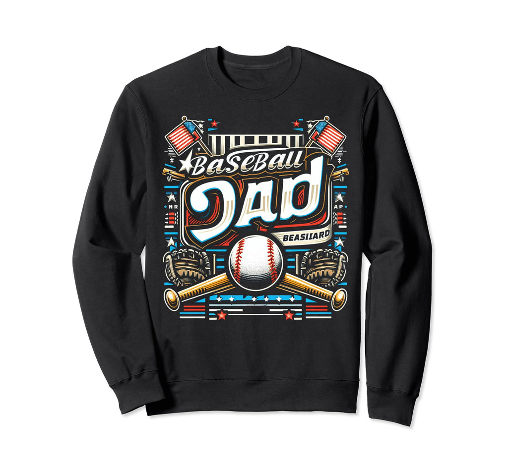Baseball Dad Fathers Day Sweatshirt - Novelty Apparel for Adults - T-Shirt, Sweatshirt, Hoodie