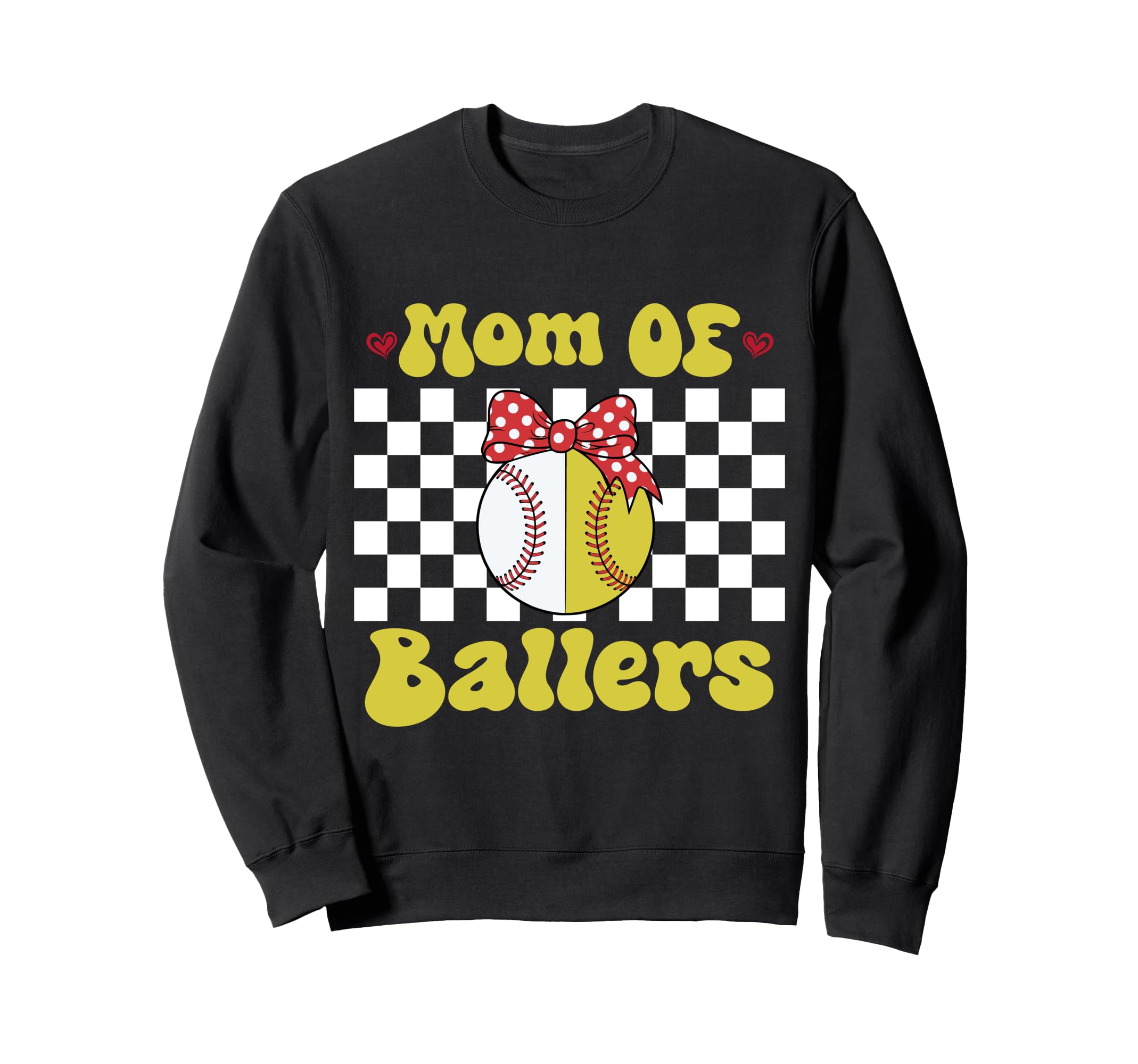 Mom Ballers Baseball Softball Sweatshirt - Minimalist Print for Adults - T-Shirt, Sweatshirt, Hoodie