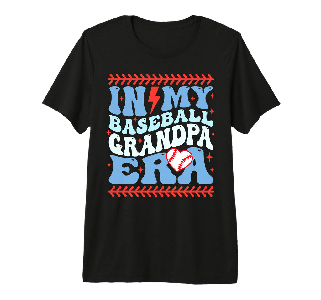 My Baseball Grandpa Era Groovy Baseball T-Shirt - Graphic Print Unisex - T-Shirt, Sweatshirt, Hoodie