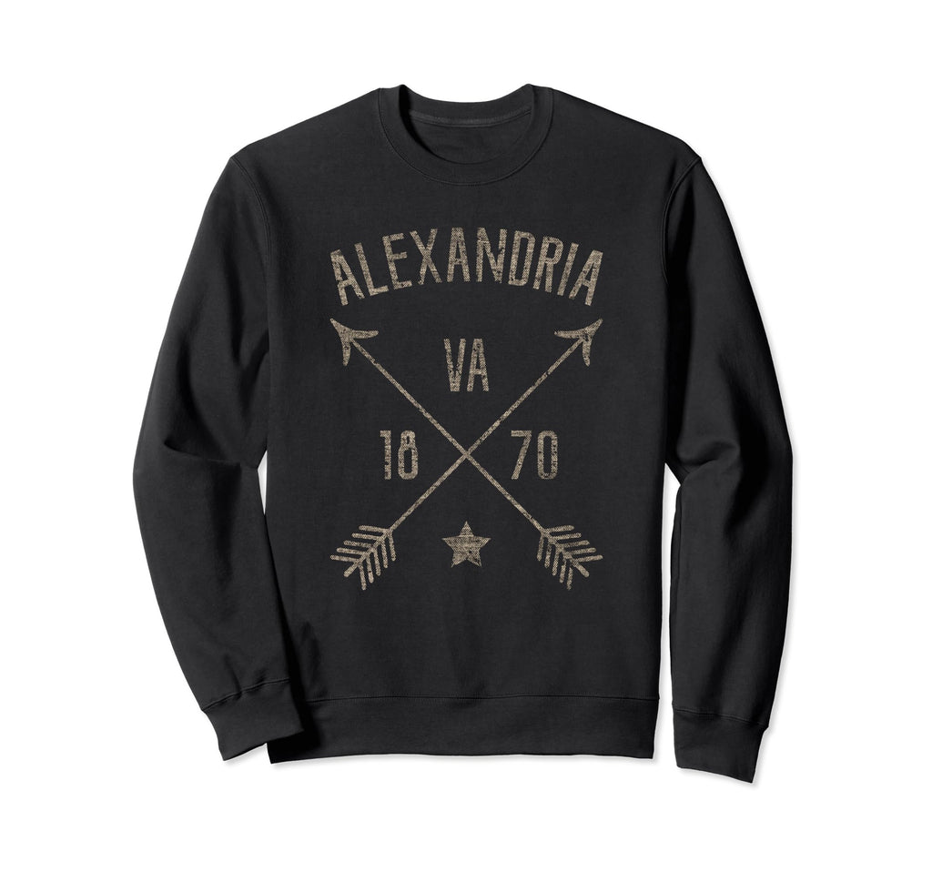 Alexandria Virginia Distressed Sweatshirt - Custom Art Print for Adults - T-Shirt, Sweatshirt, Hoodie