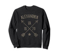 Alexandria Virginia Distressed Sweatshirt - Custom Art Print for Adults - T-Shirt, Sweatshirt, Hoodie