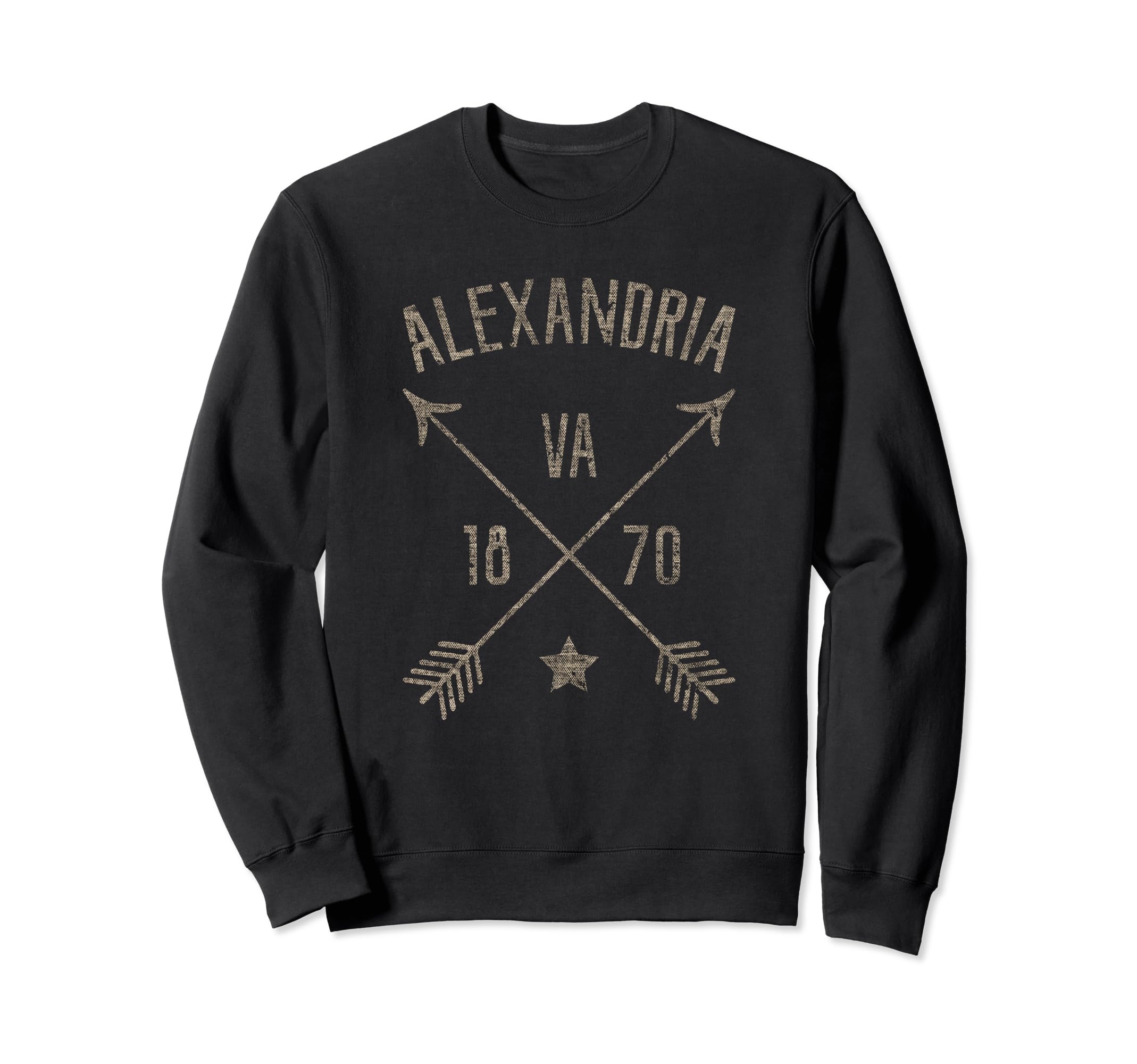 Alexandria Virginia Distressed Sweatshirt - Custom Art Print for Adults - T-Shirt, Sweatshirt, Hoodie