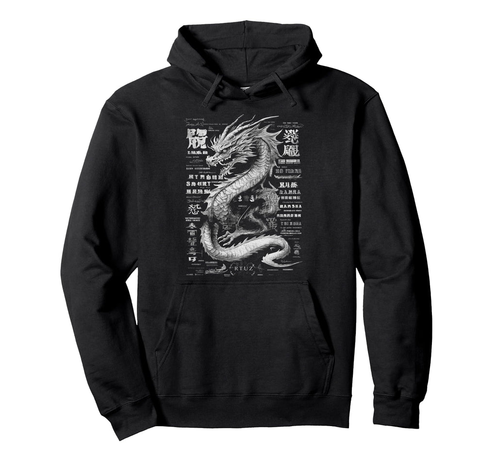 Aesthetic Dragon Streetwear Hoodie - Fun Novelty Design Men Women - T-Shirt, Sweatshirt, Hoodie