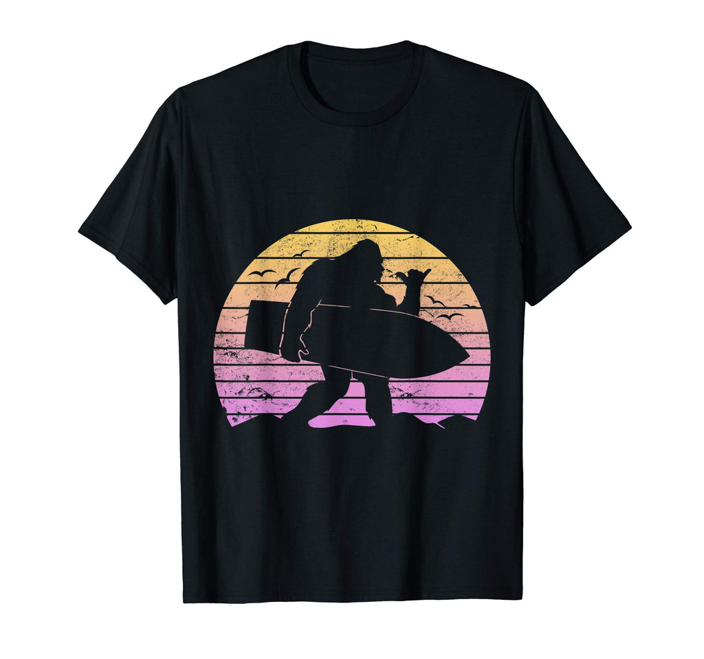 Bigfoot Goes Surfing Sasquatch T-Shirt - Fun Novelty Design for Adults - T-Shirt, Sweatshirt, Hoodie