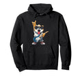 Funny Rock Dog Guitar Player Cartoon Hoodie - Novelty Apparel for Adults - T-Shirt, Sweatshirt, Hoodie
