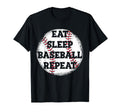 Eat Sleep Baseball Repeat Baseball T-Shirt - Aesthetic Graphic Men Women - T-Shirt, Sweatshirt, Hoodie