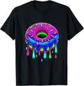 Donut Dripping Paint Splash Art - Adult & Kids T-Shirts, Sweatshirts & Hoodies apparel design preview 1