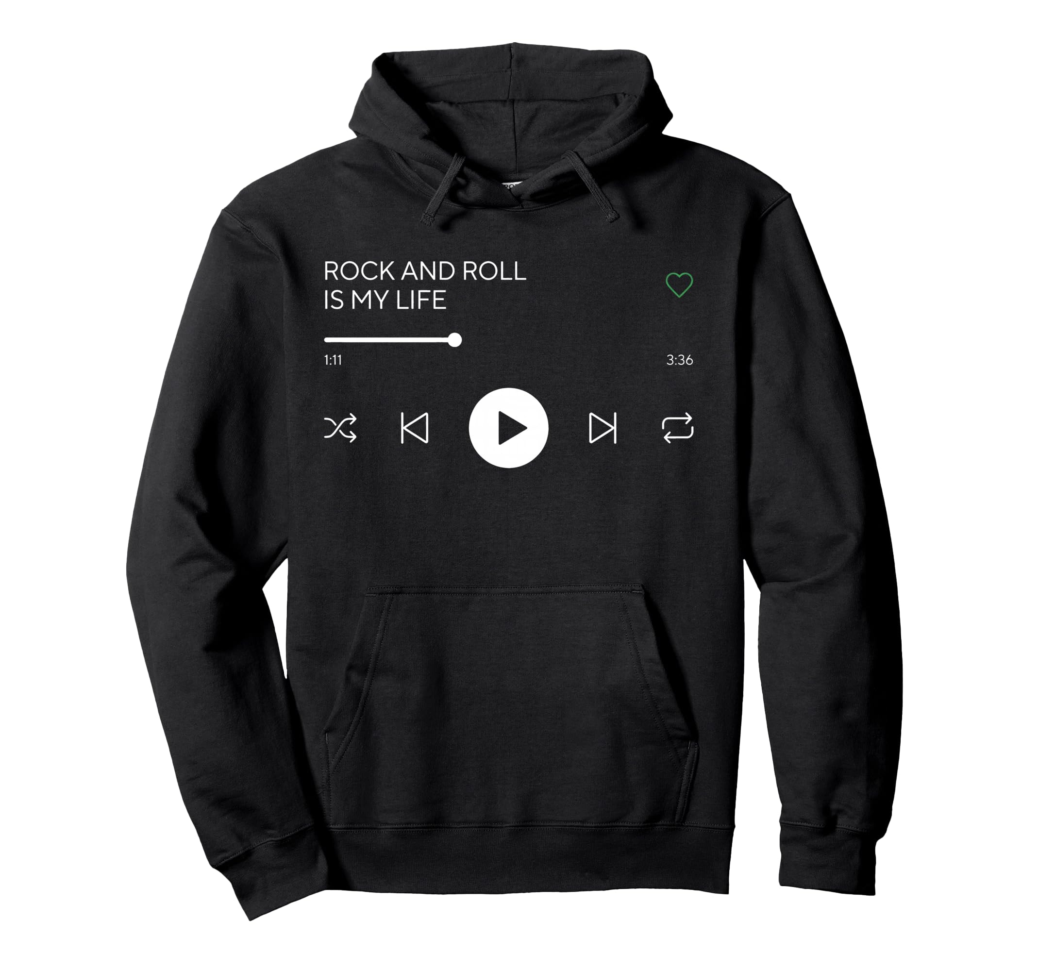 Rock N Roll Heavy Metal Punk Music Hoodie - Custom Art Print for Adults - T-Shirt, Sweatshirt, Hoodie