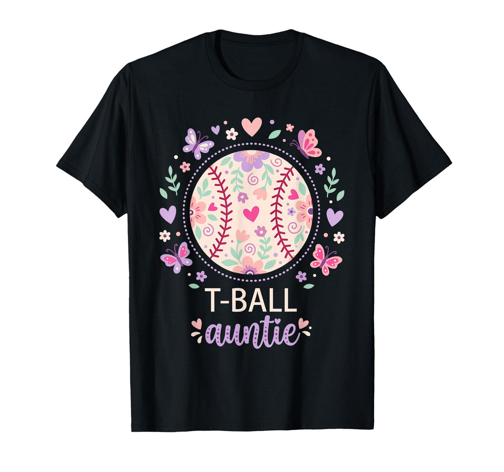 Funny T Ball Auntie Softball Ball T T-Shirt - Minimalist Print for Adults - T-Shirt, Sweatshirt, Hoodie