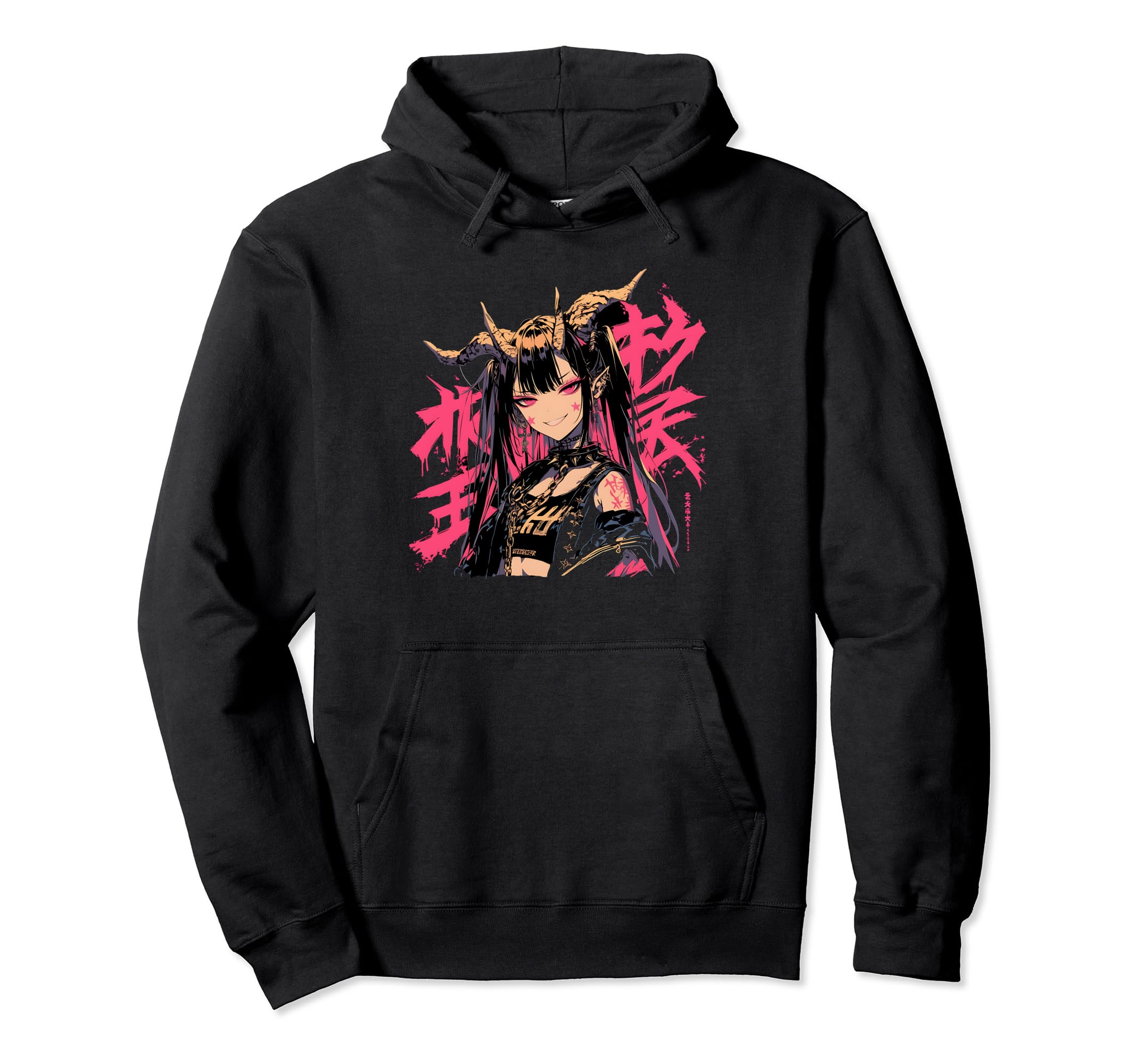 Goth Grunge Demon Anime Waifu Horror Alt Hoodie - Trendy Graphic Men Women - T-Shirt, Sweatshirt, Hoodie