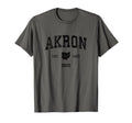 Akron Ohio Oh Sports Black T-Shirt - Fun Novelty Design Men Women - T-Shirt, Sweatshirt, Hoodie