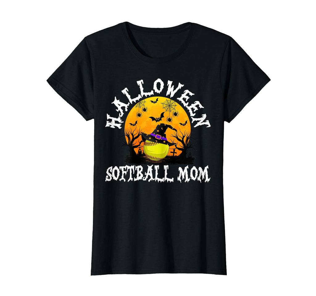Halloween Softball Mom Softball T-Shirt - Aesthetic Graphic for Adults - T-Shirt, Sweatshirt, Hoodie