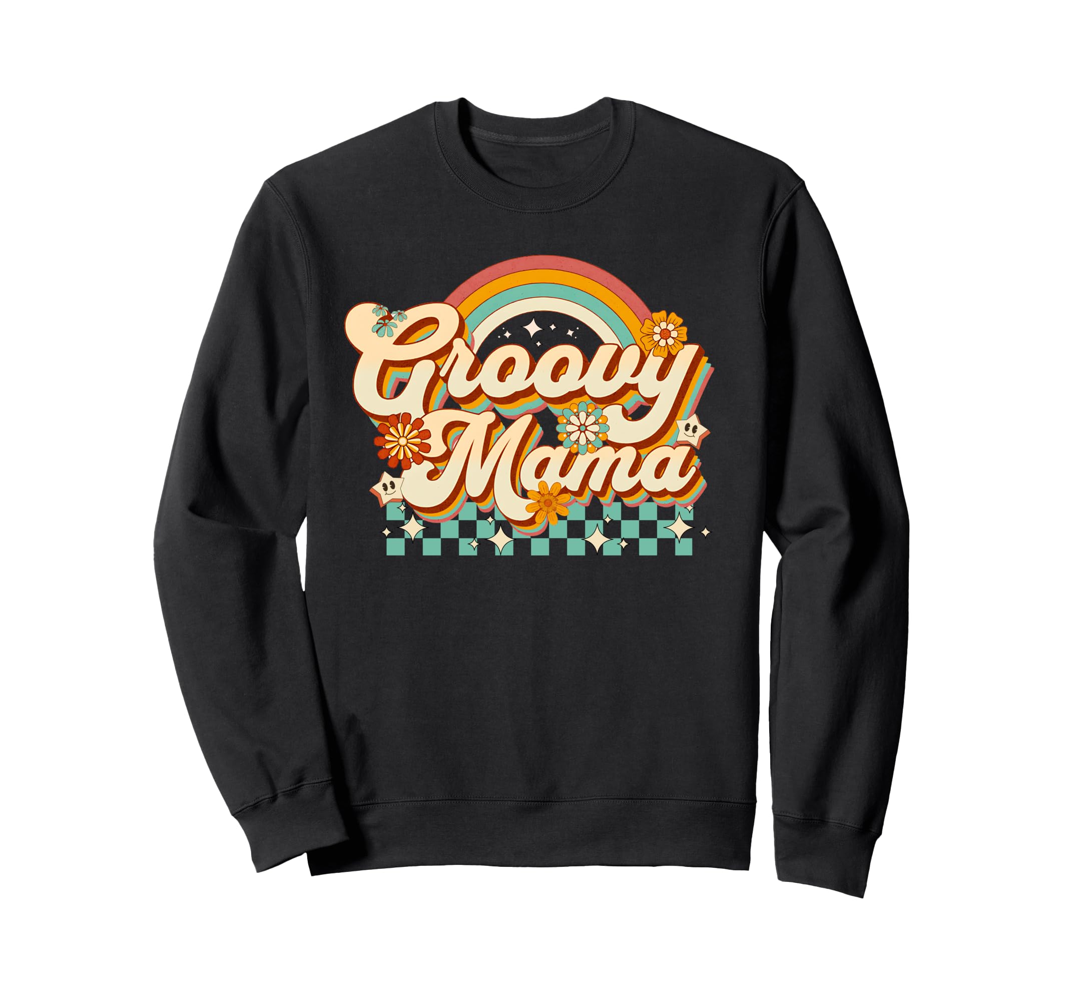 Groovy Mama Boho Floral Womens And Sweatshirt - Custom Art Print Men Women - T-Shirt, Sweatshirt, Hoodie