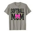 Softball Mom Coquette Bow Game Day Aesthetic T-Shirt - Graphic Print Unisex - T-Shirt, Sweatshirt, Hoodie