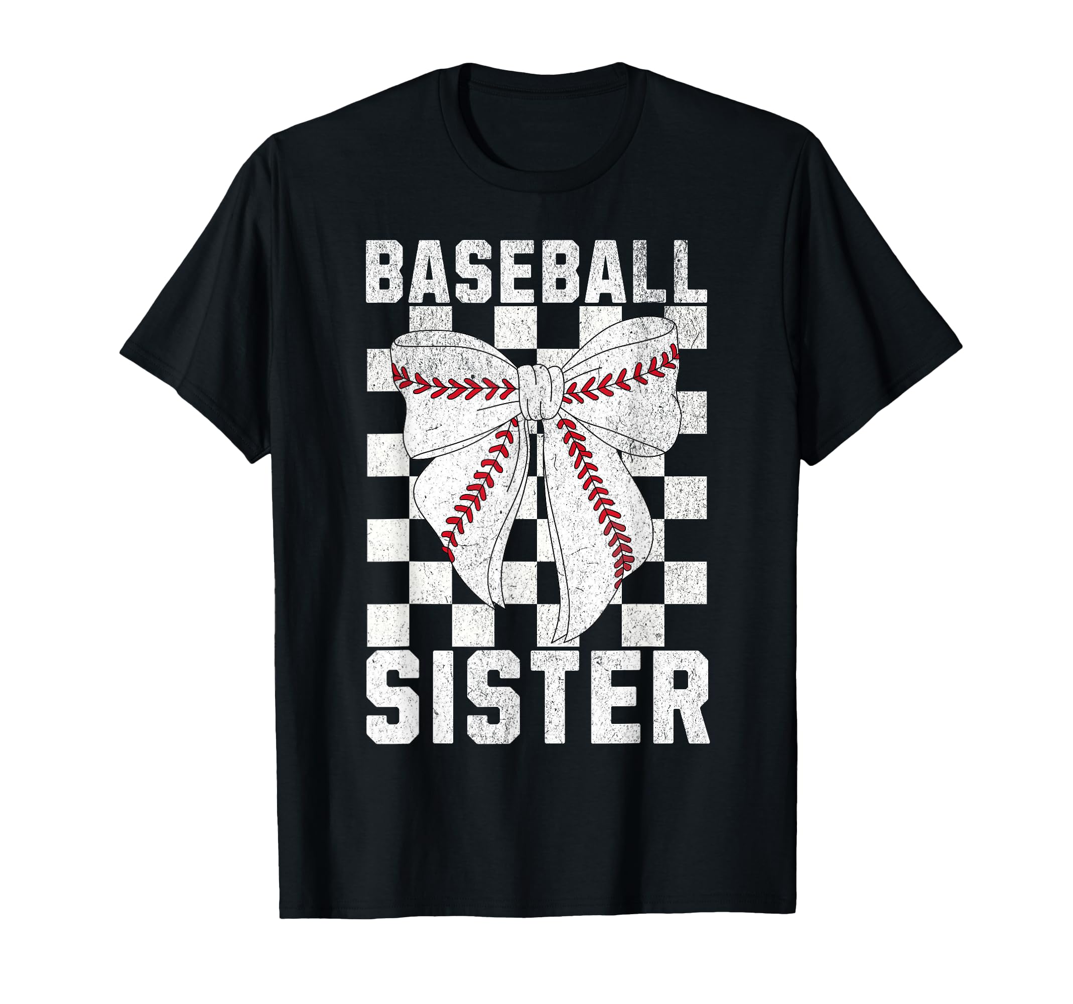 Baseball Sister Coquette Bow Sis Baseball T-Shirt - Novelty Apparel Unisex - T-Shirt, Sweatshirt, Hoodie