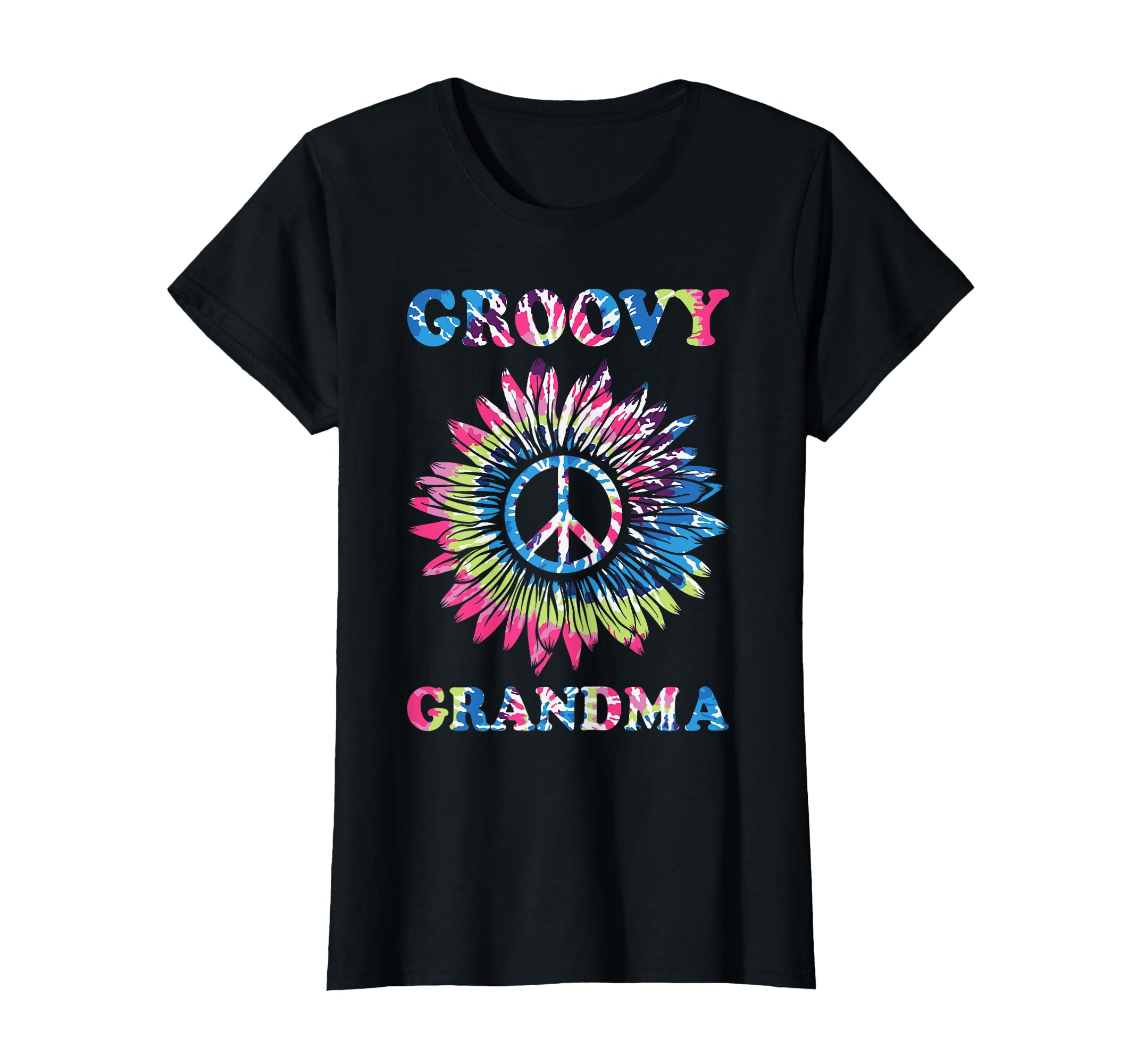 Groovy Grandma Tie Dye Peace Sign T-Shirt - Novelty Apparel Men Women - T-Shirt, Sweatshirt, Hoodie