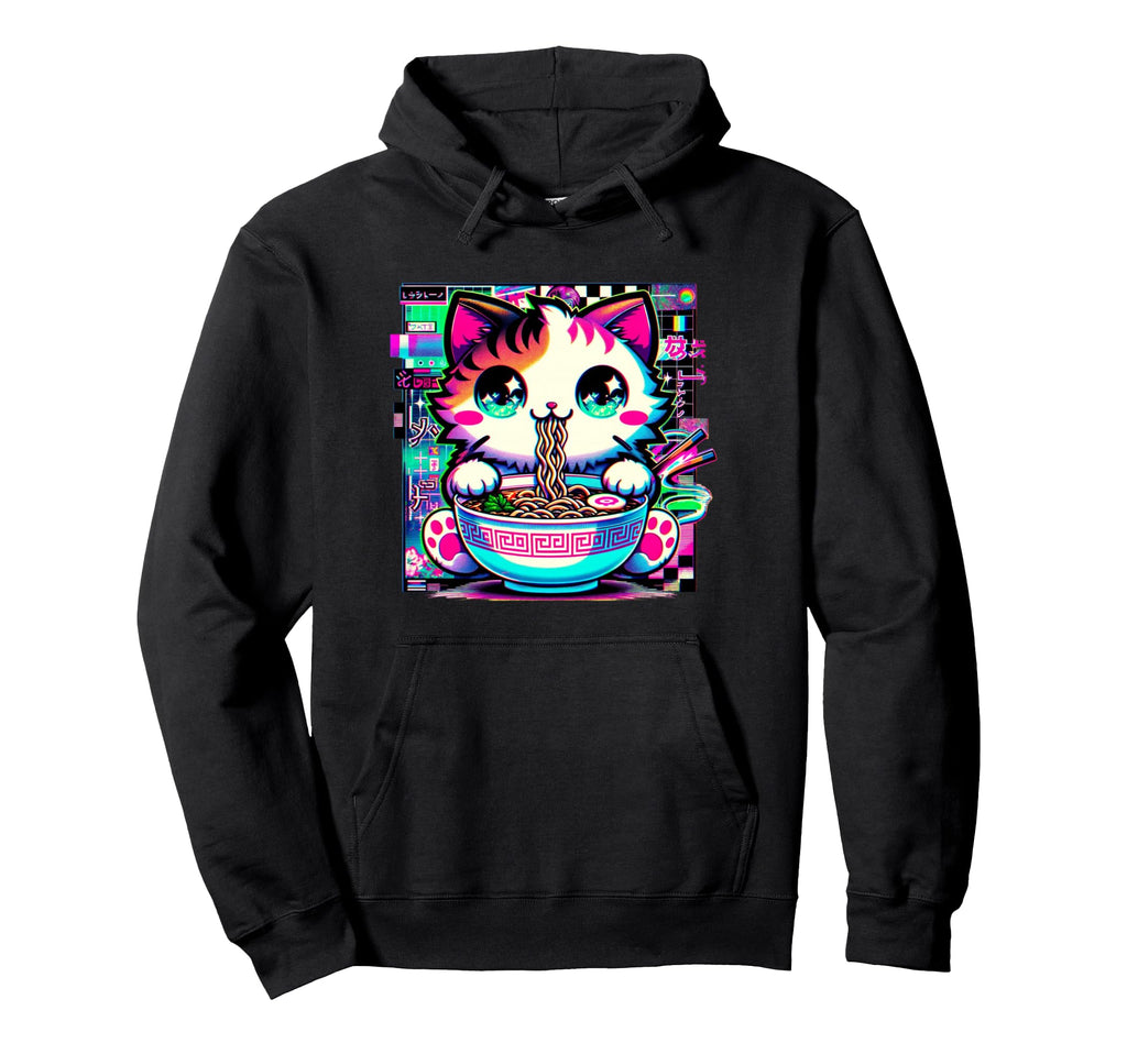 Vaporwave Japanese Glitch Art Anime Hoodie - Streetwear Style Unisex - T-Shirt, Sweatshirt, Hoodie