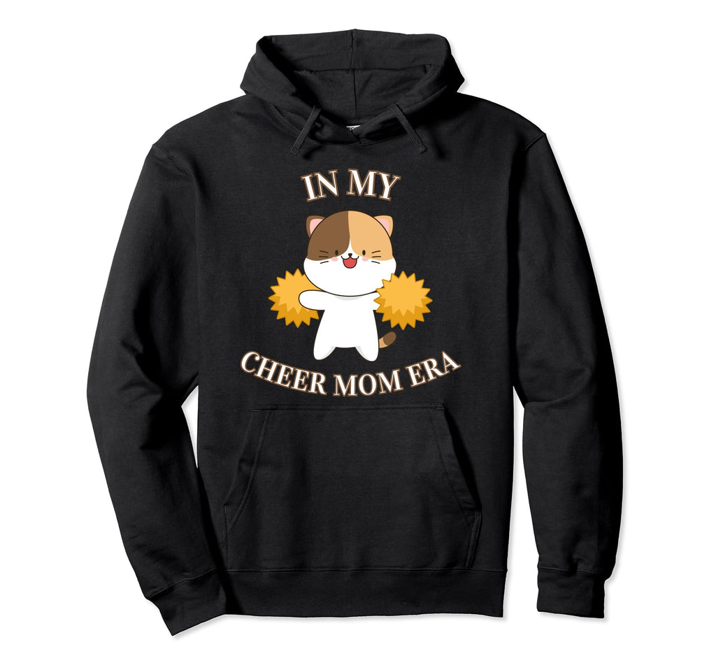 My Cheer Mom Era Cheerleader Mama Cat Hoodie - Casual Everyday Wear Unisex - T-Shirt, Sweatshirt, Hoodie