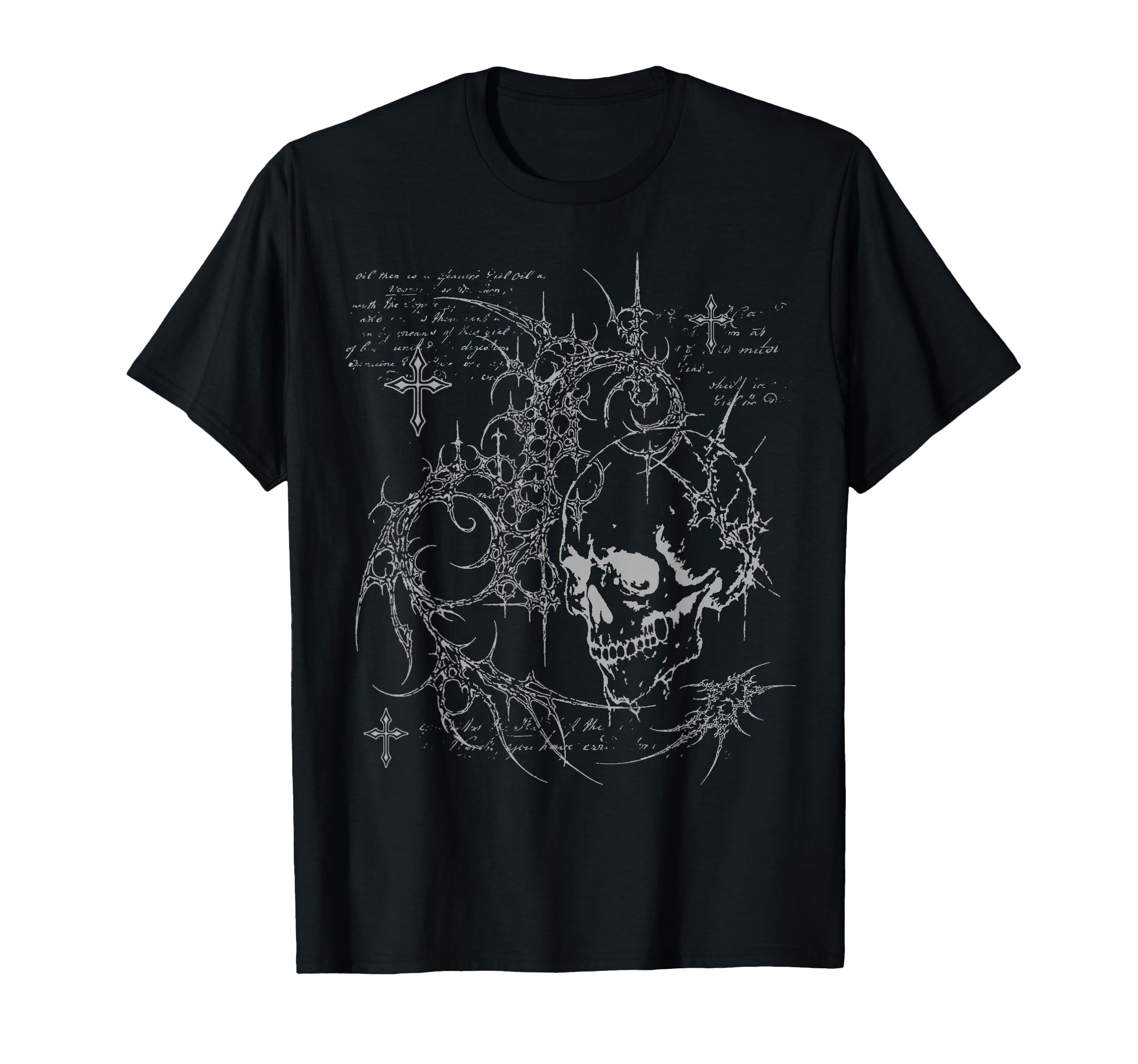 Y2K Grunge Goth Alt Skull Sigilism T-Shirt - Fun Novelty Design for Adults - T-Shirt, Sweatshirt, Hoodie