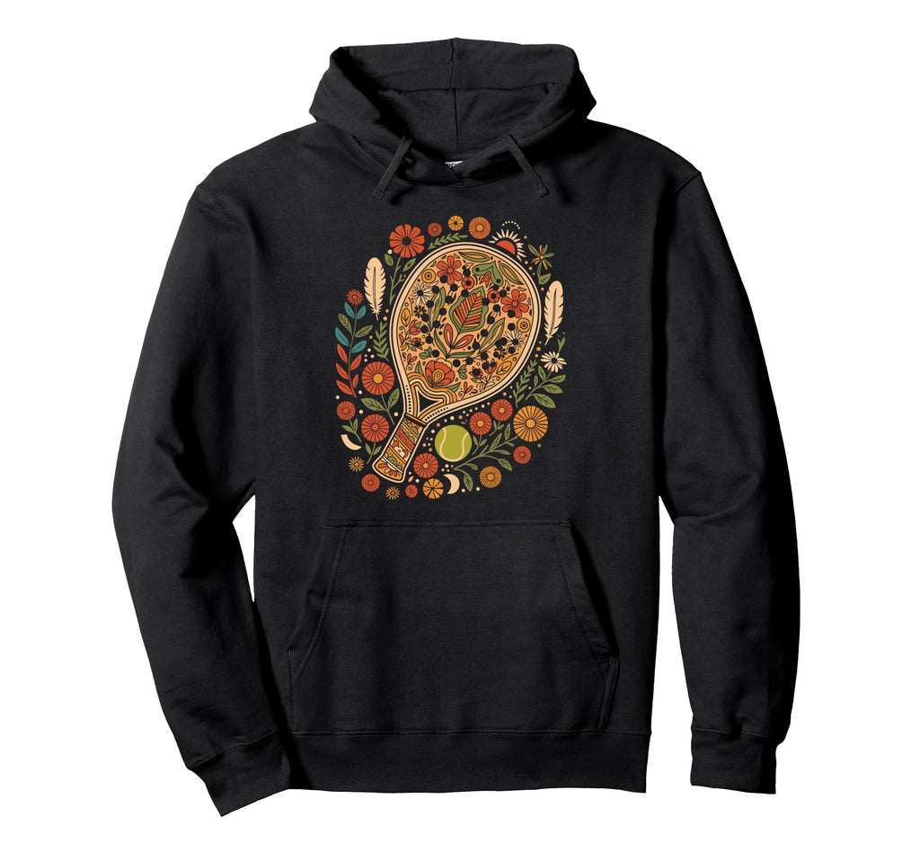 Boho Pickleball Paddle Hoodie - Custom Art Print for Adults - T-Shirt, Sweatshirt, Hoodie