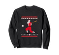 Baseball Pitcher Catcher Holiday Santa Sweatshirt - Graphic Print Unisex - T-Shirt, Sweatshirt, Hoodie