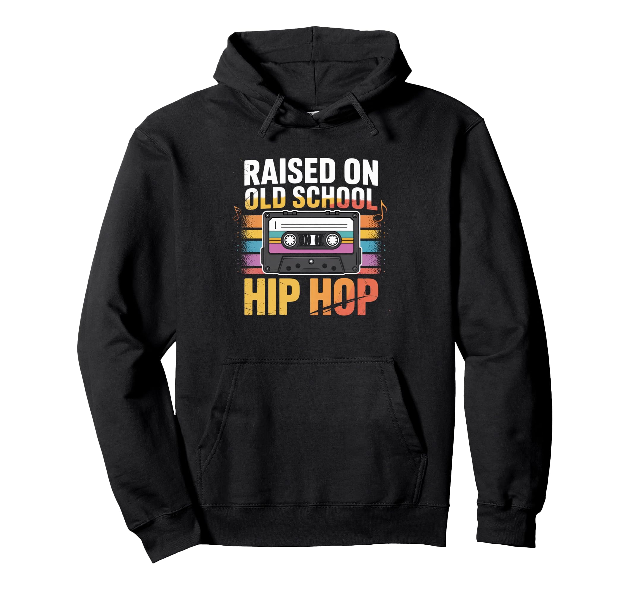 Raised Old School Hip Hop Cassette Hoodie - Custom Art Print Unisex - T-Shirt, Sweatshirt, Hoodie