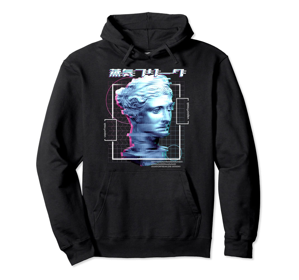 Aesthetic Greek Glitch Art Digital Hoodie - Novelty Apparel Unisex - T-Shirt, Sweatshirt, Hoodie