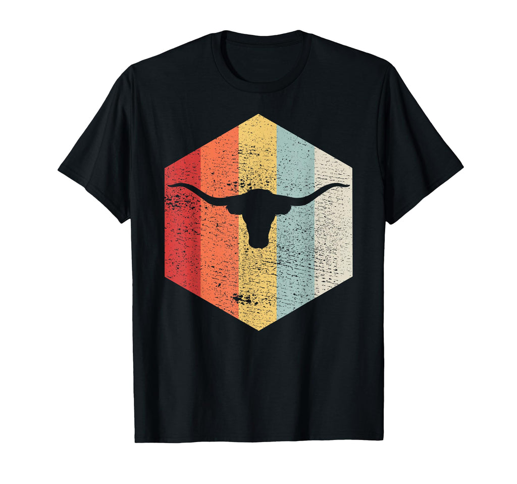 Texas Bull Longhorns Distressed T-Shirt - Custom Art Print Men Women - T-Shirt, Sweatshirt, Hoodie