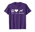 Peace Love Weimaraner T-Shirt - Fun Novelty Design Men Women - T-Shirt, Sweatshirt, Hoodie