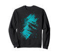 Teal And Black Grunge Sweatshirt - Graphic Print Unisex - T-Shirt, Sweatshirt, Hoodie