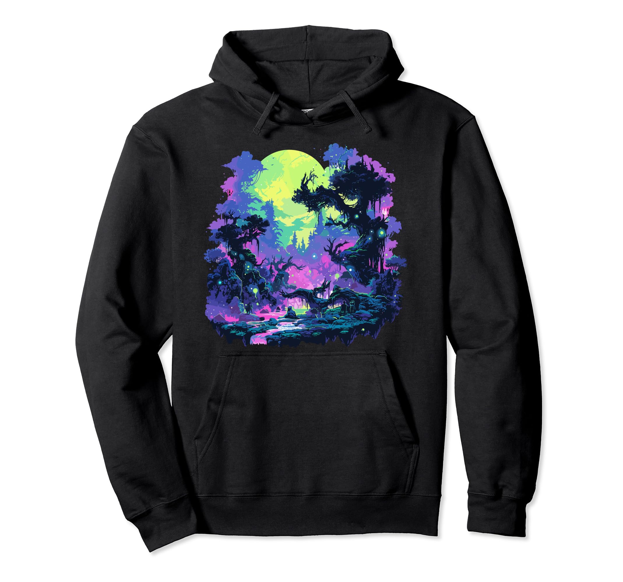 Neon Druids Conclave 80S Hoodie - Minimalist Print Men Women - T-Shirt, Sweatshirt, Hoodie